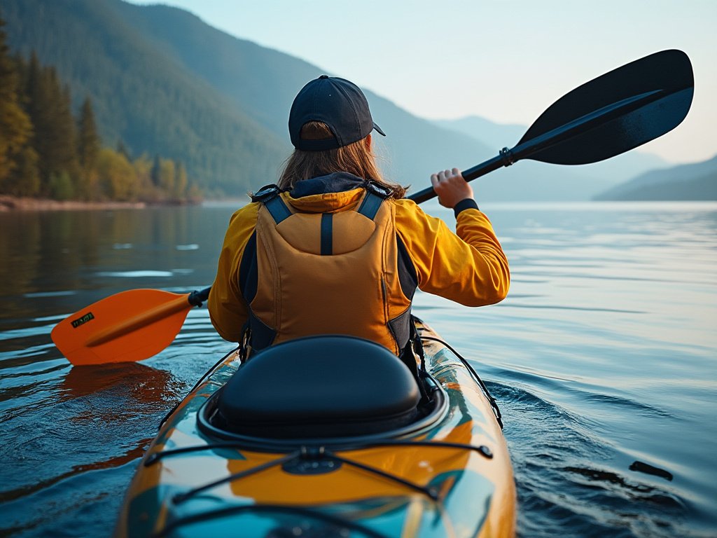 bonne position dans un kayak